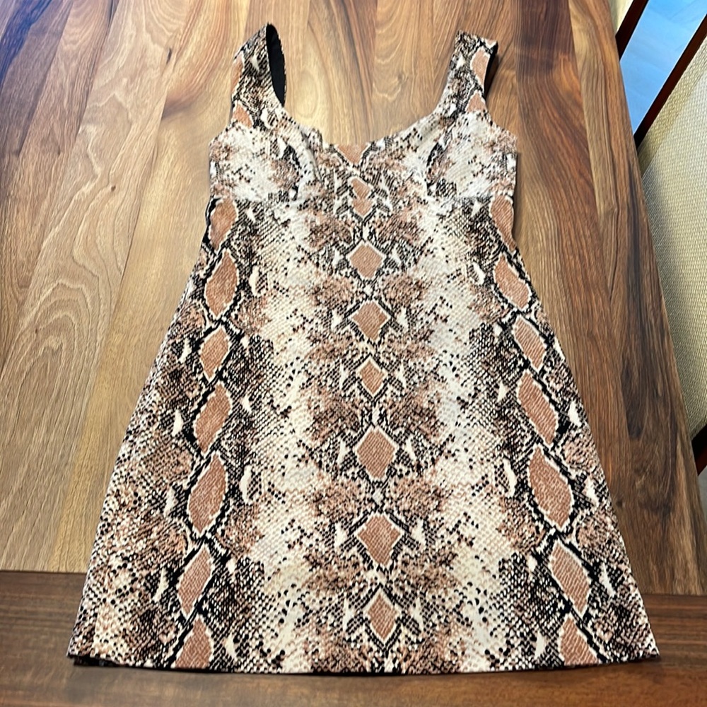 DVF snake print mini dress